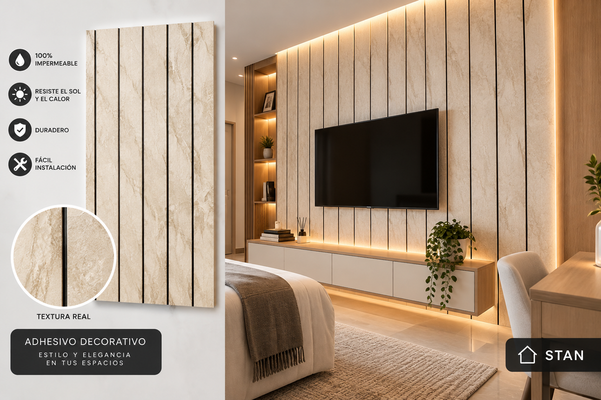 Adhesivo Decorativo 60x60 cm Mármol Beige