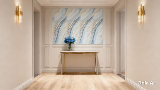 Rollo Mármol Adhesivo PVC - Blue Ivory Flow | Importamall Ecuador