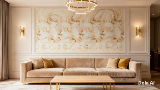 Rollo Mármol Adhesivo PVC - Onyx Beige Gold | Importamall Ecuador