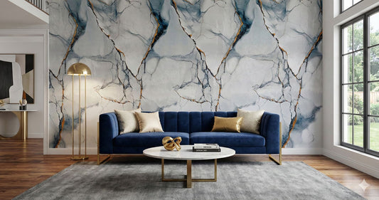 Rollo Mármol Adhesivo PVC - Marble Grey Gold Vein | Importamall Ecuador
