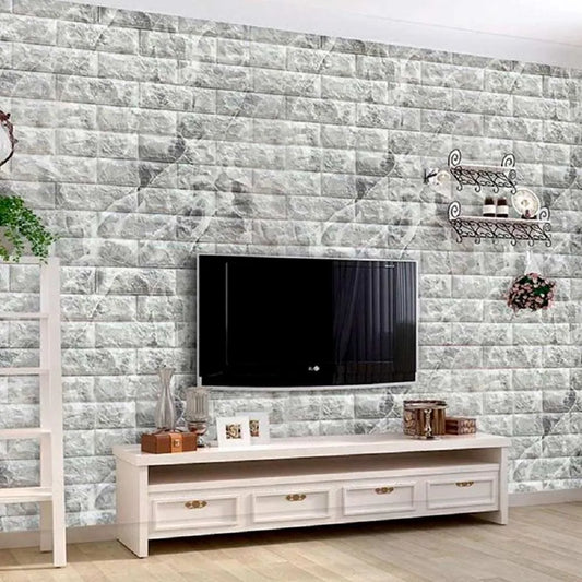 Panel Adhesivo 3D Gris Alaska 70*70CM