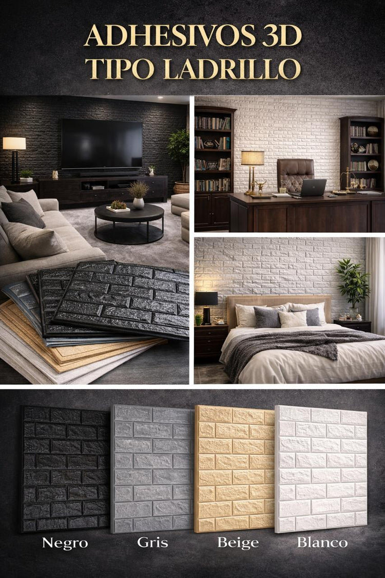 Panel Ladrillo 3D Adhesivo