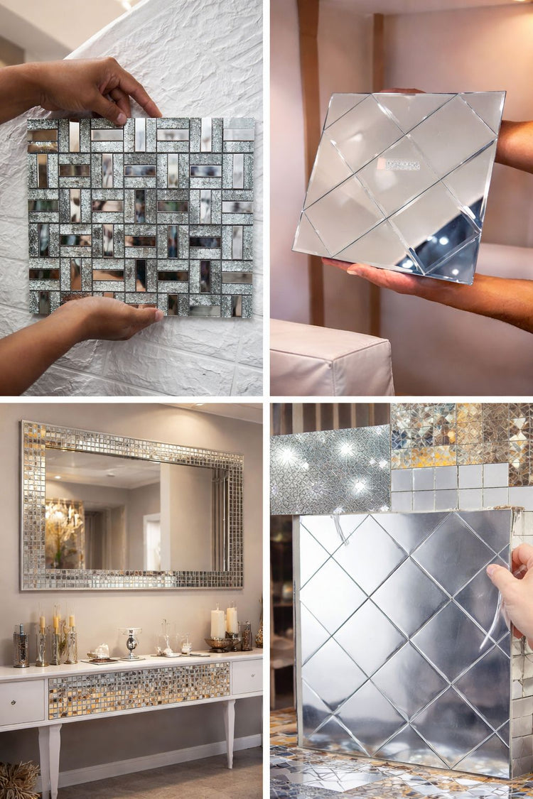 Mosaicos Tipo Espejo Adhesivos Decorativos