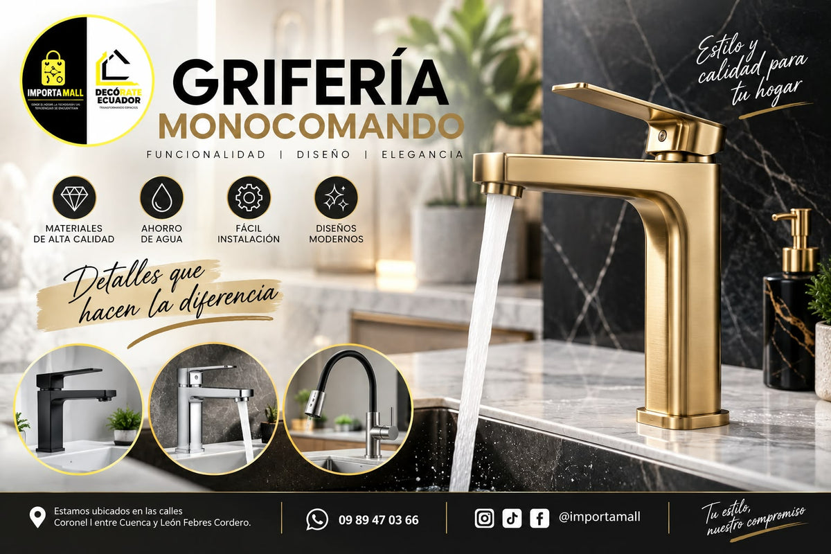 Grifería Monocomando para Baño