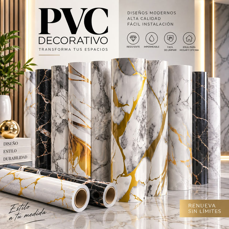 Rollo Adhesivo Marmol PVC