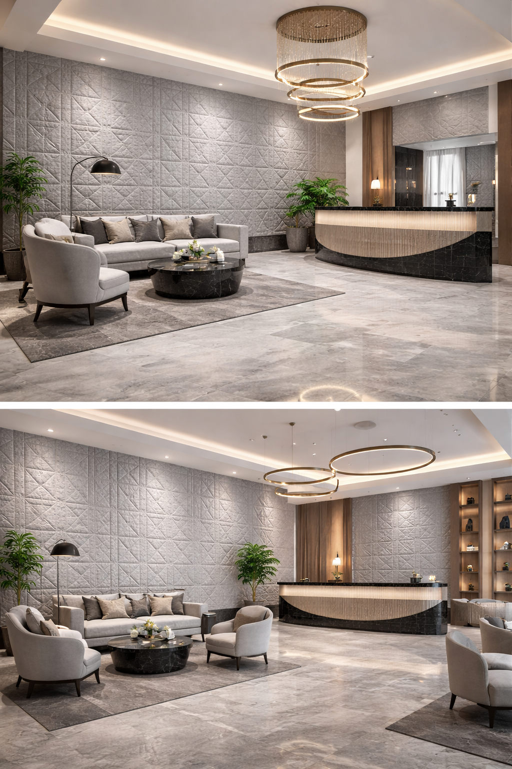 Panel Adhesivo 3D Gris Apliques y Tumbado 70x70 cm