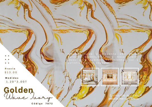 Rollo Mármol Adhesivo PVC -  White Gold Flow