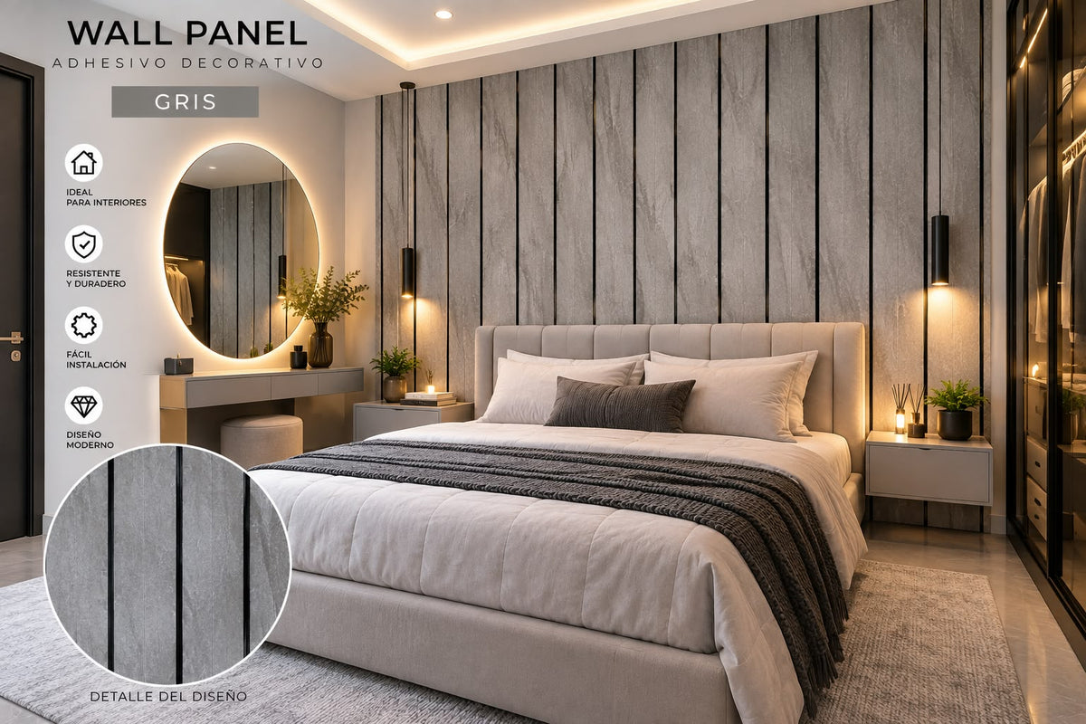 Adhesivo Decorativo 60x60 cm Mármol Gris para Interiores