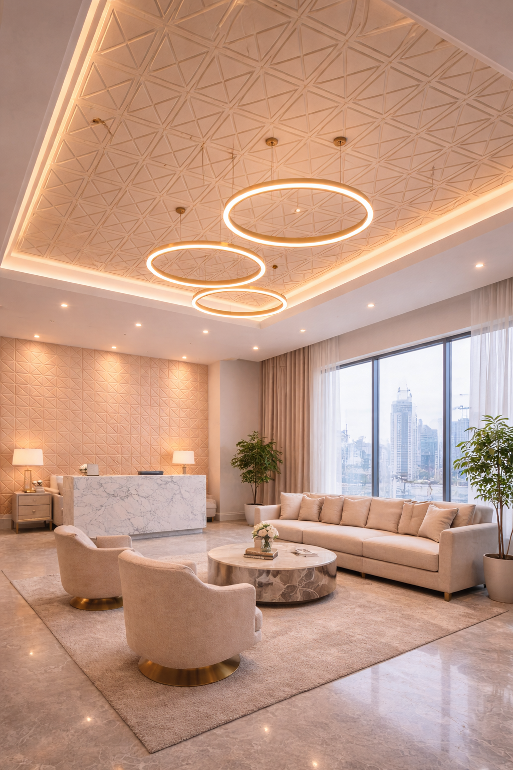 Panel Adhesivo 3D Durazno Apliques y Tumbado 70x70 cm