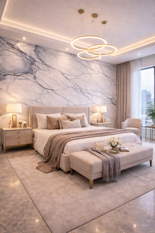 Blue Vein Cloud Mármol PVC