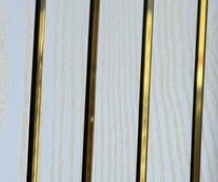 🤍✨ Panel PVC Decorativo 2.90 m x 0.30 m Blanco con Líneas Doradas para Pared y Tumbado en Guayaquil Ecuador | Importamall