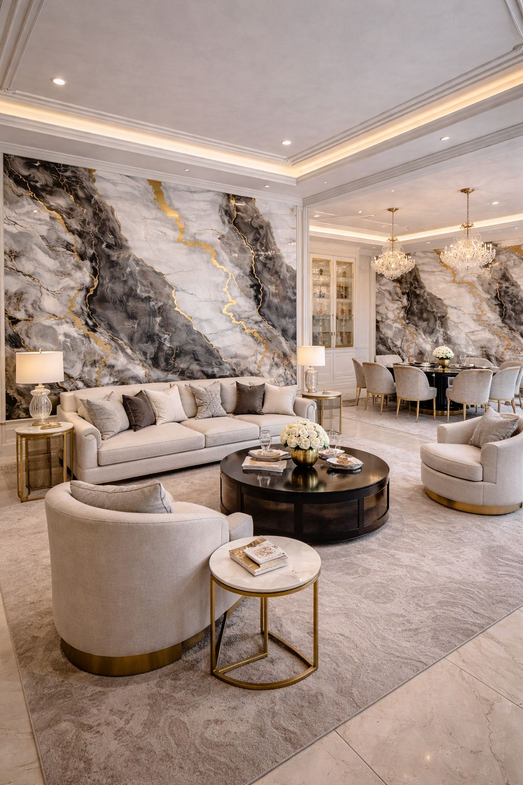 Smoke Gold Vein Mármol PVC