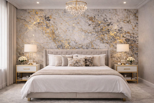 Grey Gold Stone Mármol PVC