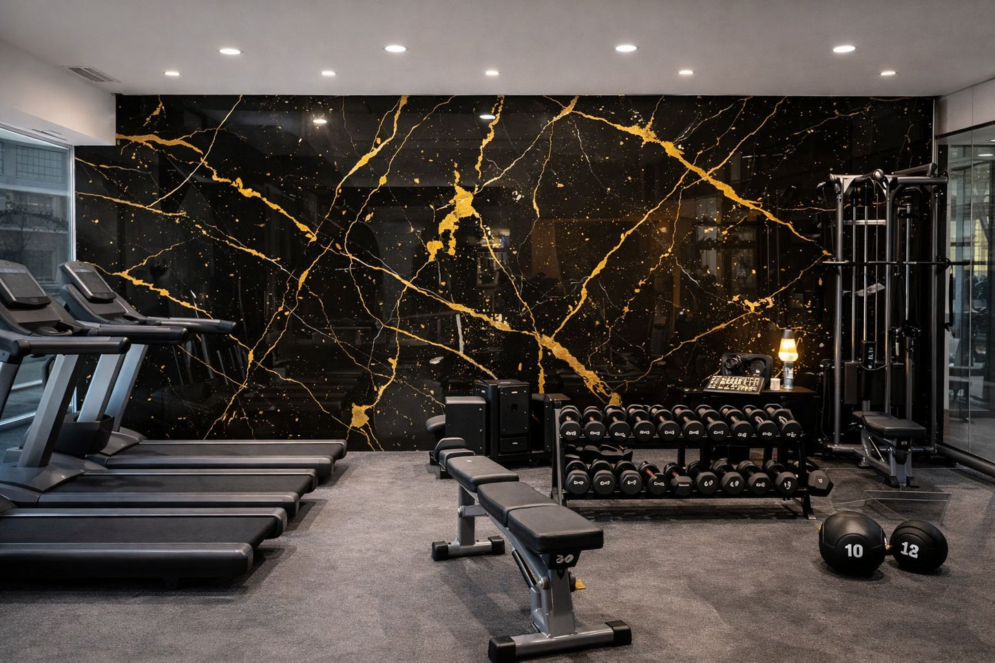 Black Gold Luxe Mármol PVC