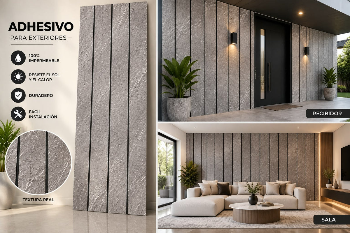 Adhesivo Decorativo 60x60 cm Mármol Gris para Interiores