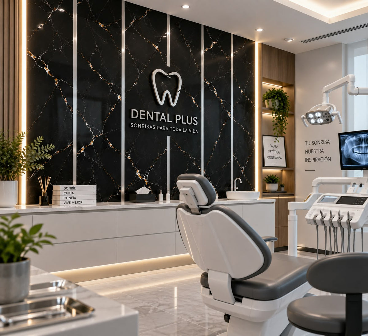 Panel Decorativo Mármol Negro con Vetas Doradas