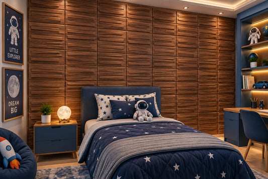 Panel Decorativo 3D Efecto Madera con Listones en Relieve