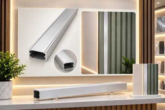 Canaleta Recta de Aluminio para Tiras LED
