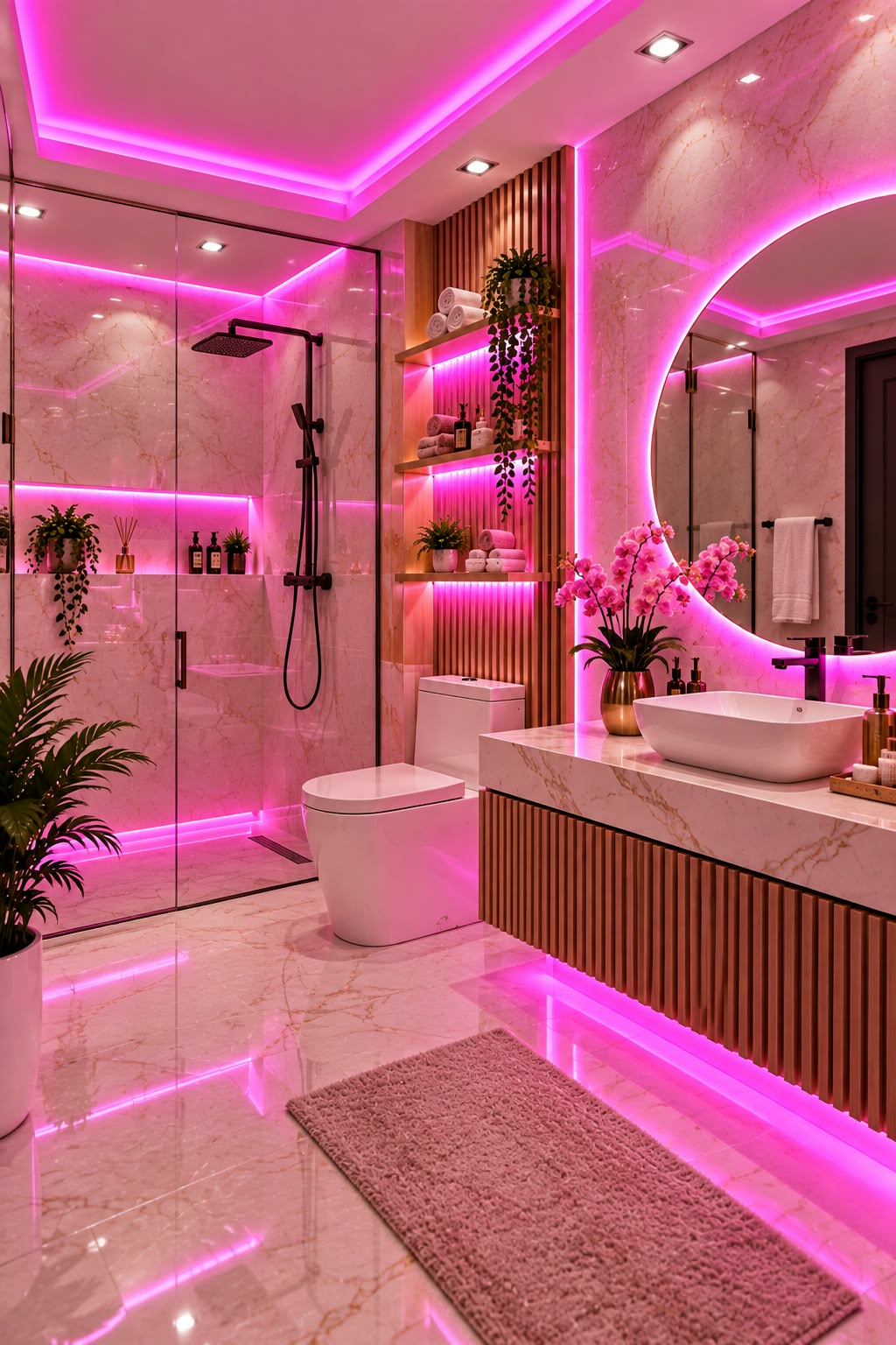Luz LED Fucsia – Iluminación Decorativa y Vibrante