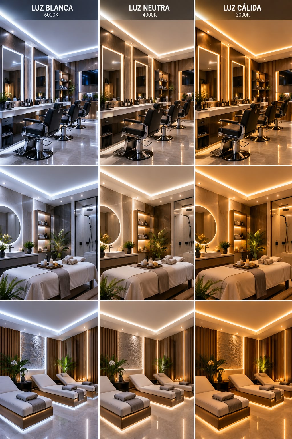 Luz LED 3 Colores – Blanca, Neutra y Cálida