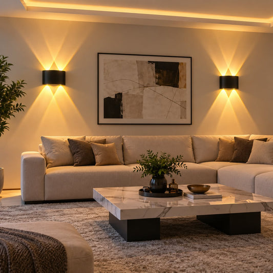 Lámpara LED de 2 Ojos – Aplique de Pared Decorativo con Luz Arriba y Abajo