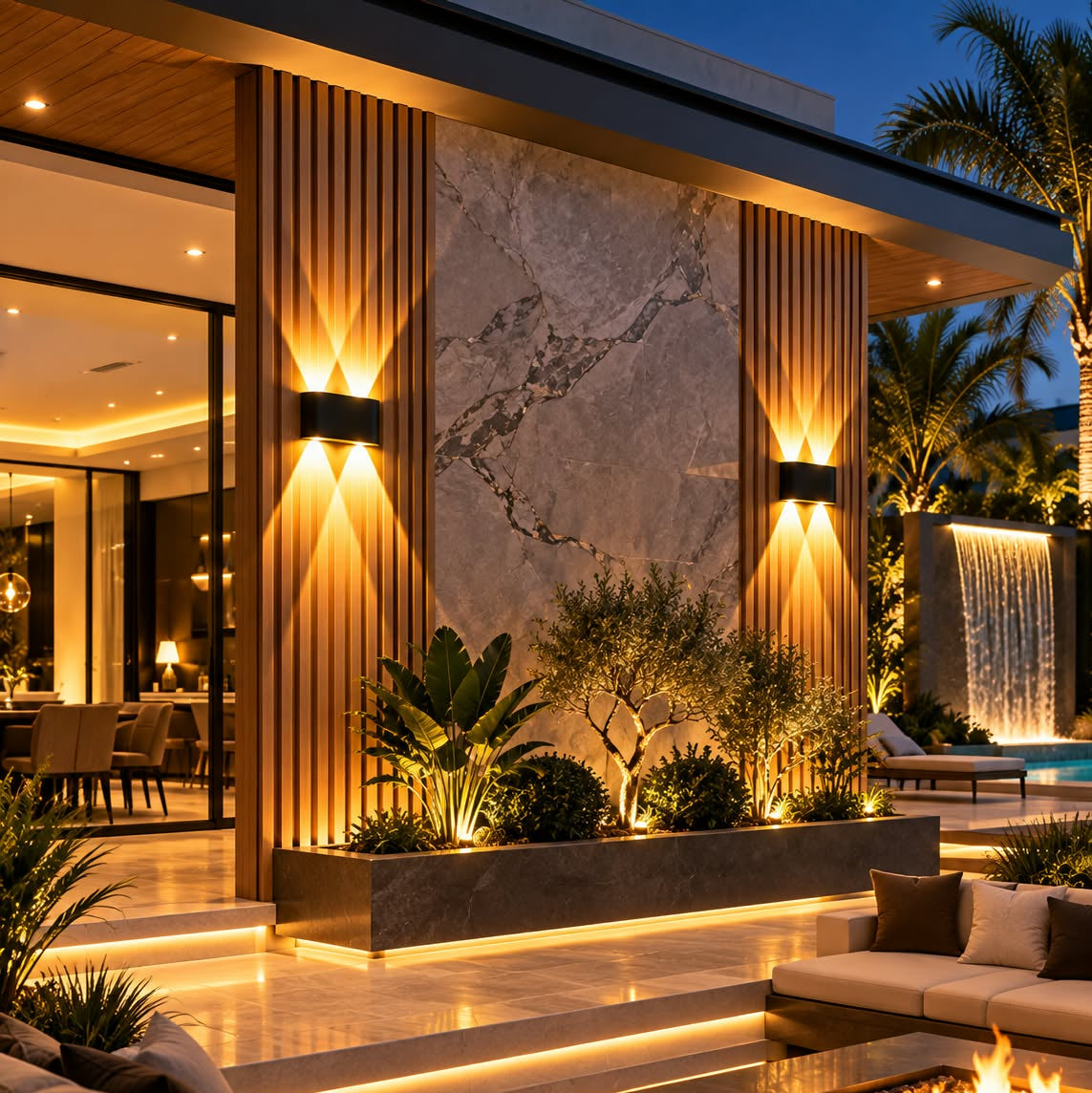 Lámpara LED de 3 Ojos – Aplique de Pared Decorativo para Interior y Exterior