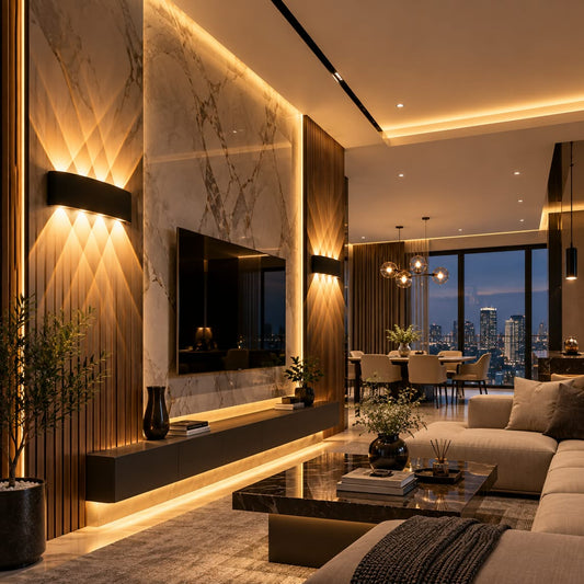 Lámpara LED de 4 Ojos – Aplique de Pared Decorativo para Interior y Exterior