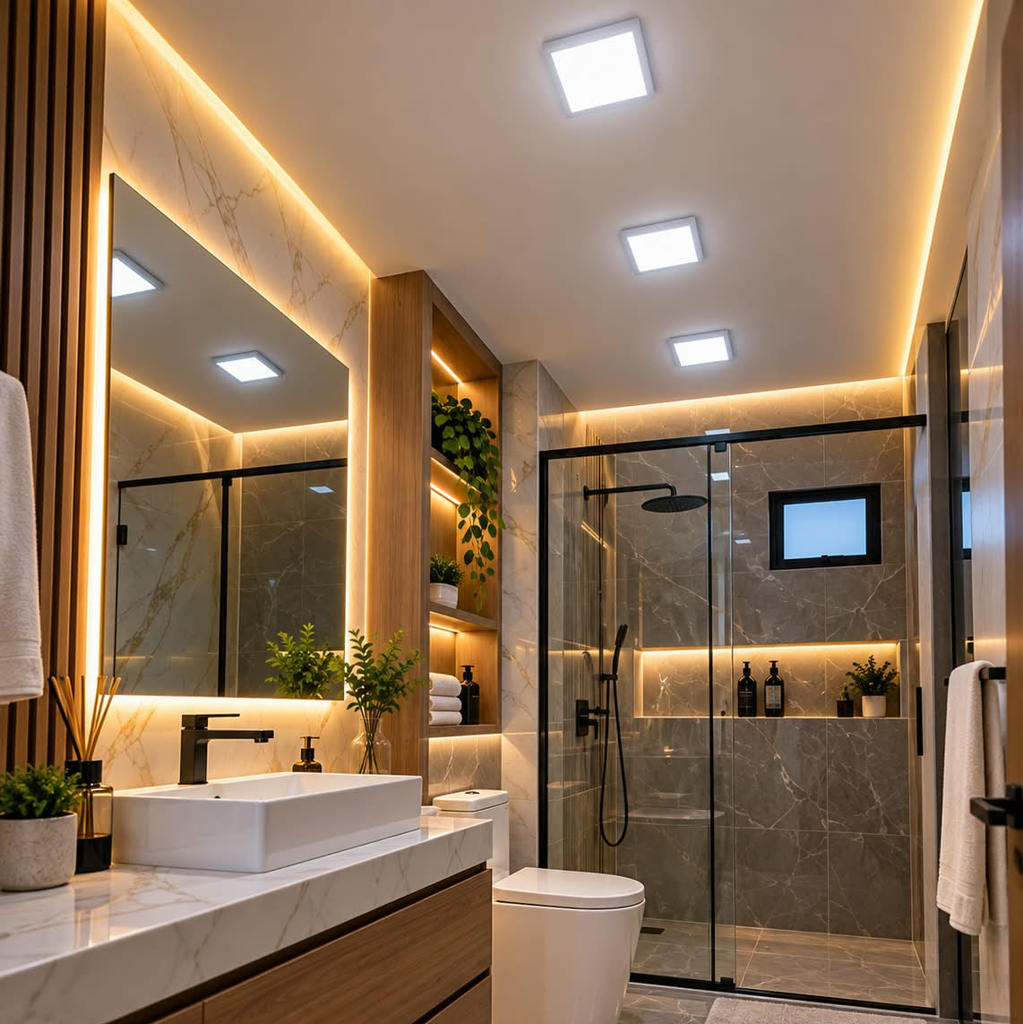 Panel LED Cuadrado 18W – Luz Blanca 6500K para Techo