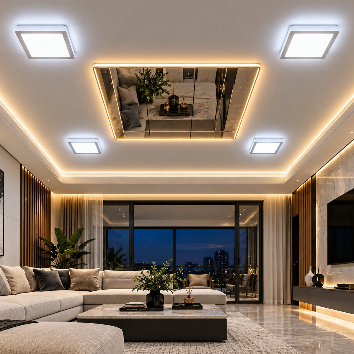 Panel LED Cuadrado 25W – Luz Blanca 6500K para Techo