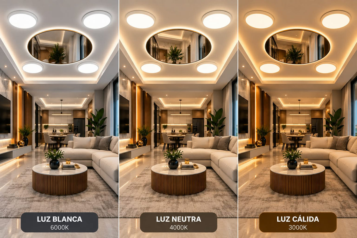 Panel LED Circular 24W 3 Colores – Blanco, Neutro y Cálido