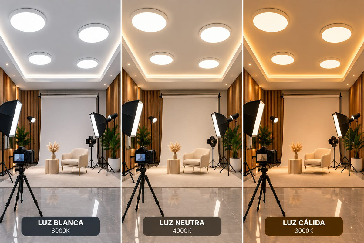 Panel LED Circular 24W 3 Colores – Blanco, Neutro y Cálido