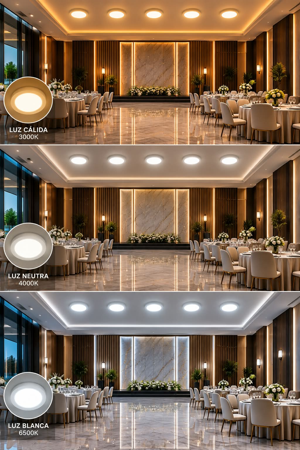 Panel LED Circular 18W 3 Colores