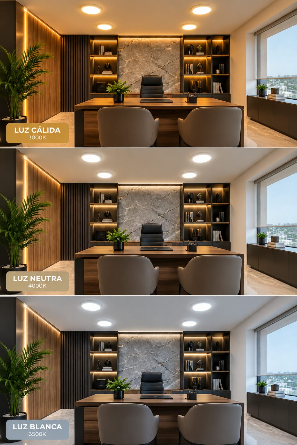 Panel LED Circular 12W 3 Colores