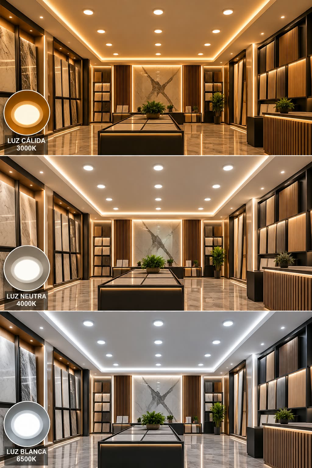 Panel LED Circular 6W 3 Colores