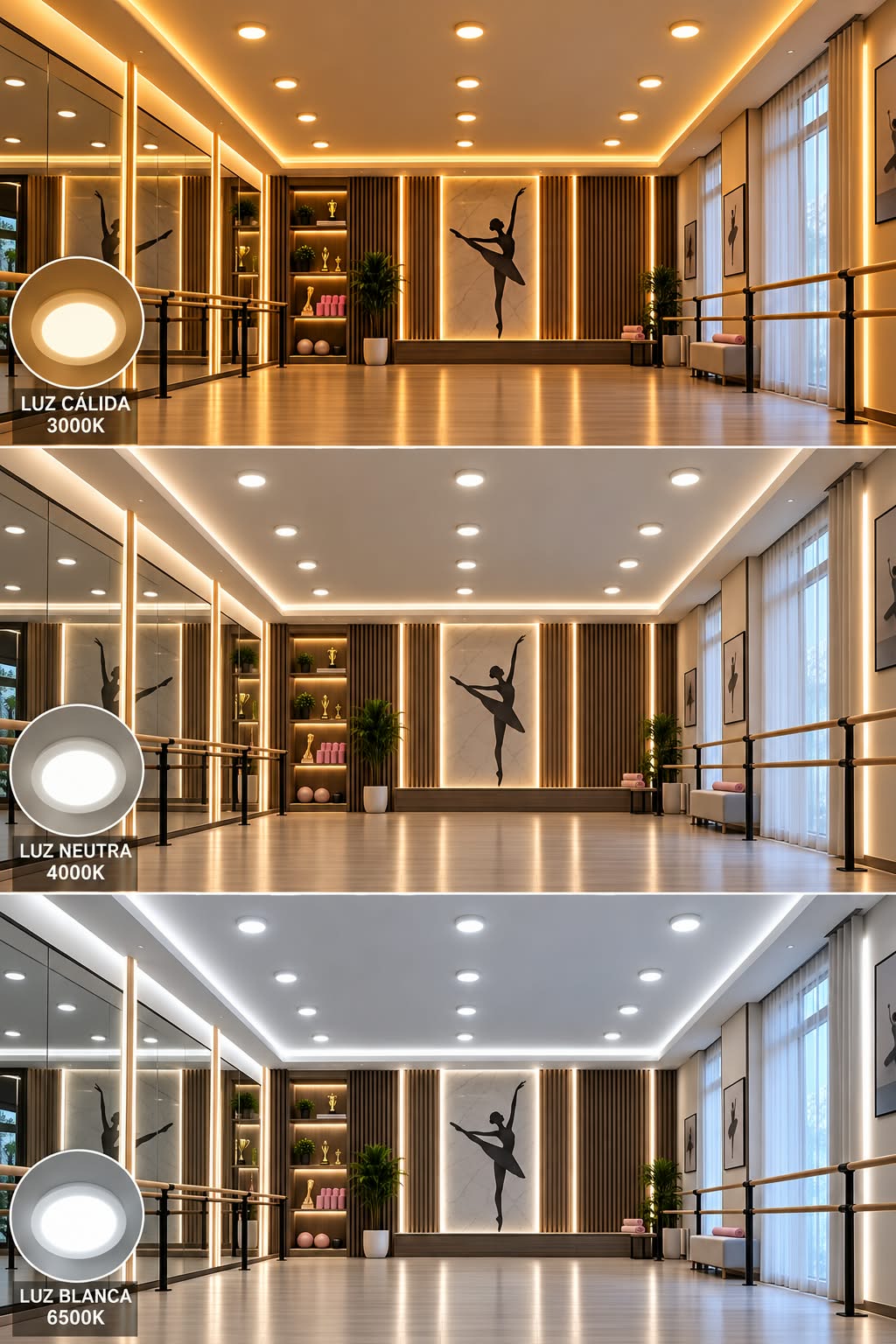 Panel LED Circular 6W 3 Colores