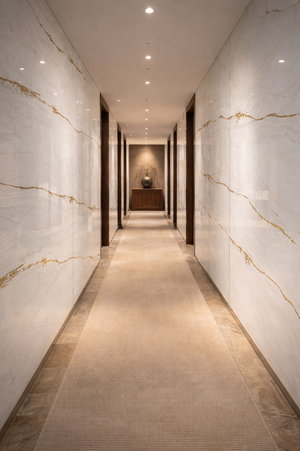 White Gold Vein Mármol PVC