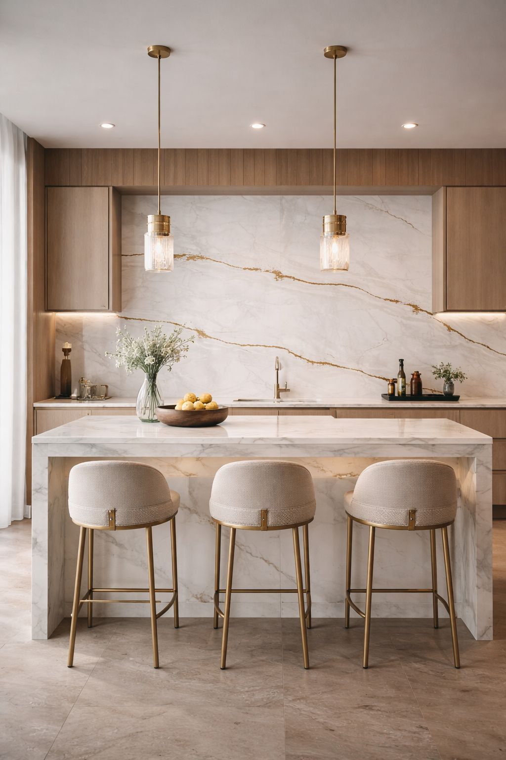 White Gold Vein Mármol PVC