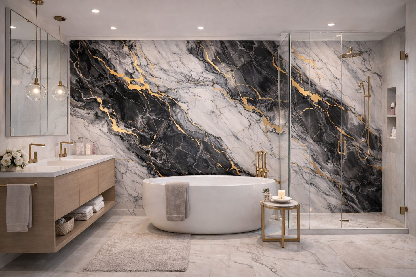 Smoke Gold Vein Mármol PVC