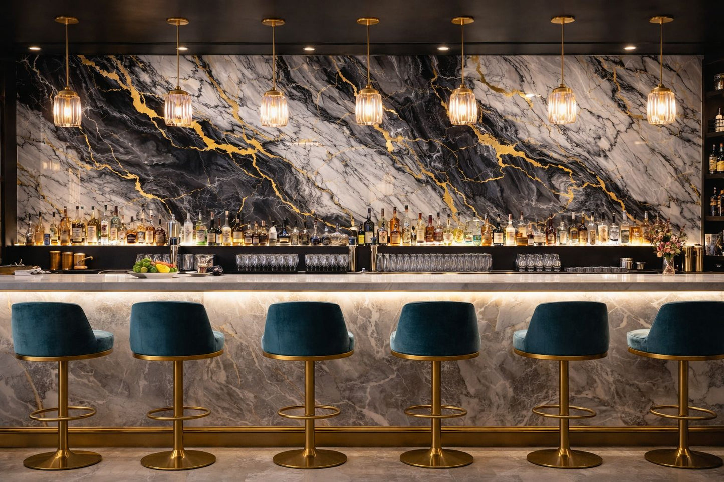 Smoke Gold Vein Mármol PVC