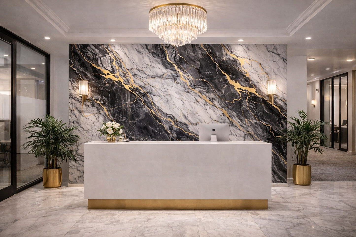 Smoke Gold Vein Mármol PVC