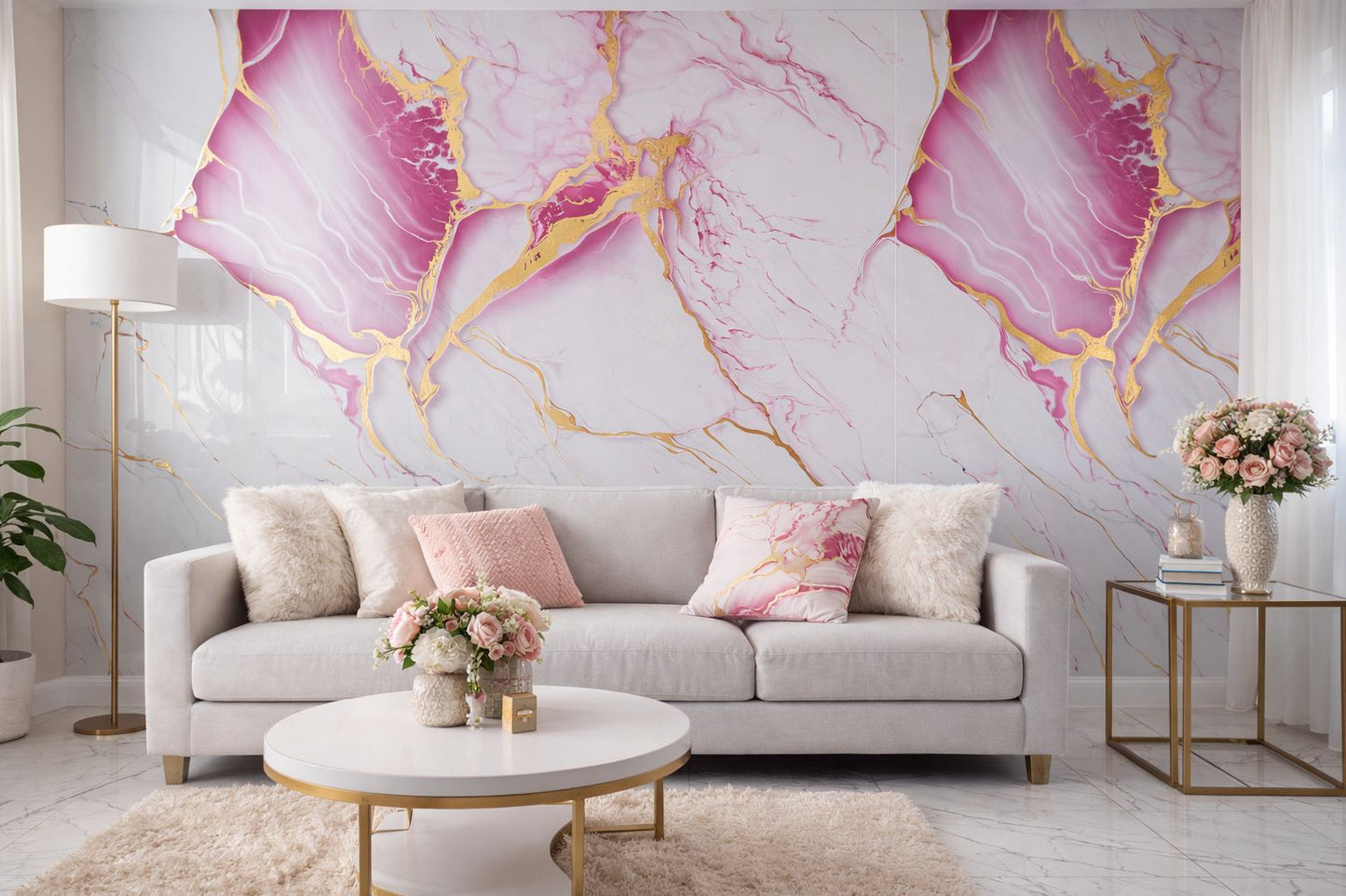 Rose Gold Vein Mármol PVC