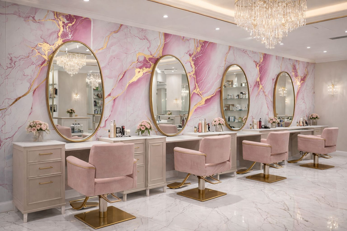 Rose Gold Vein Mármol PVC