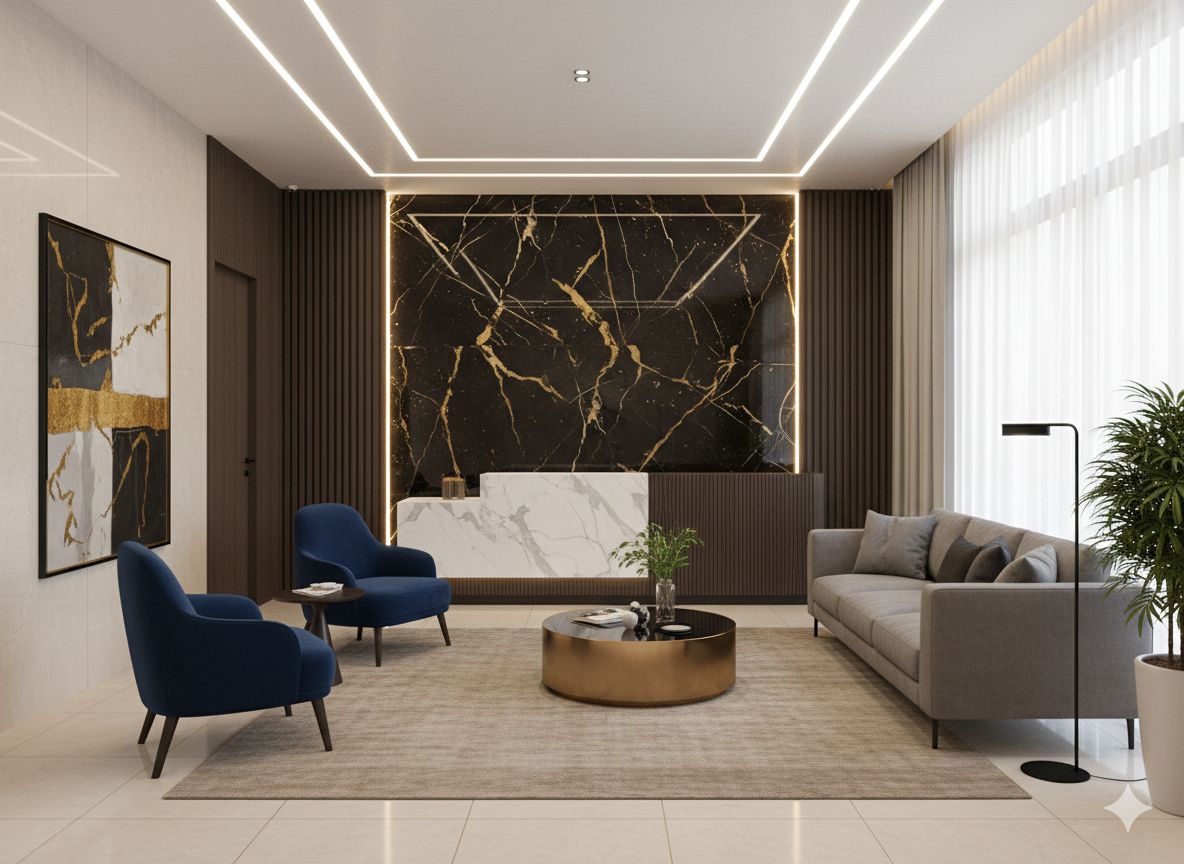 Black Gold Luxe Mármol PVC