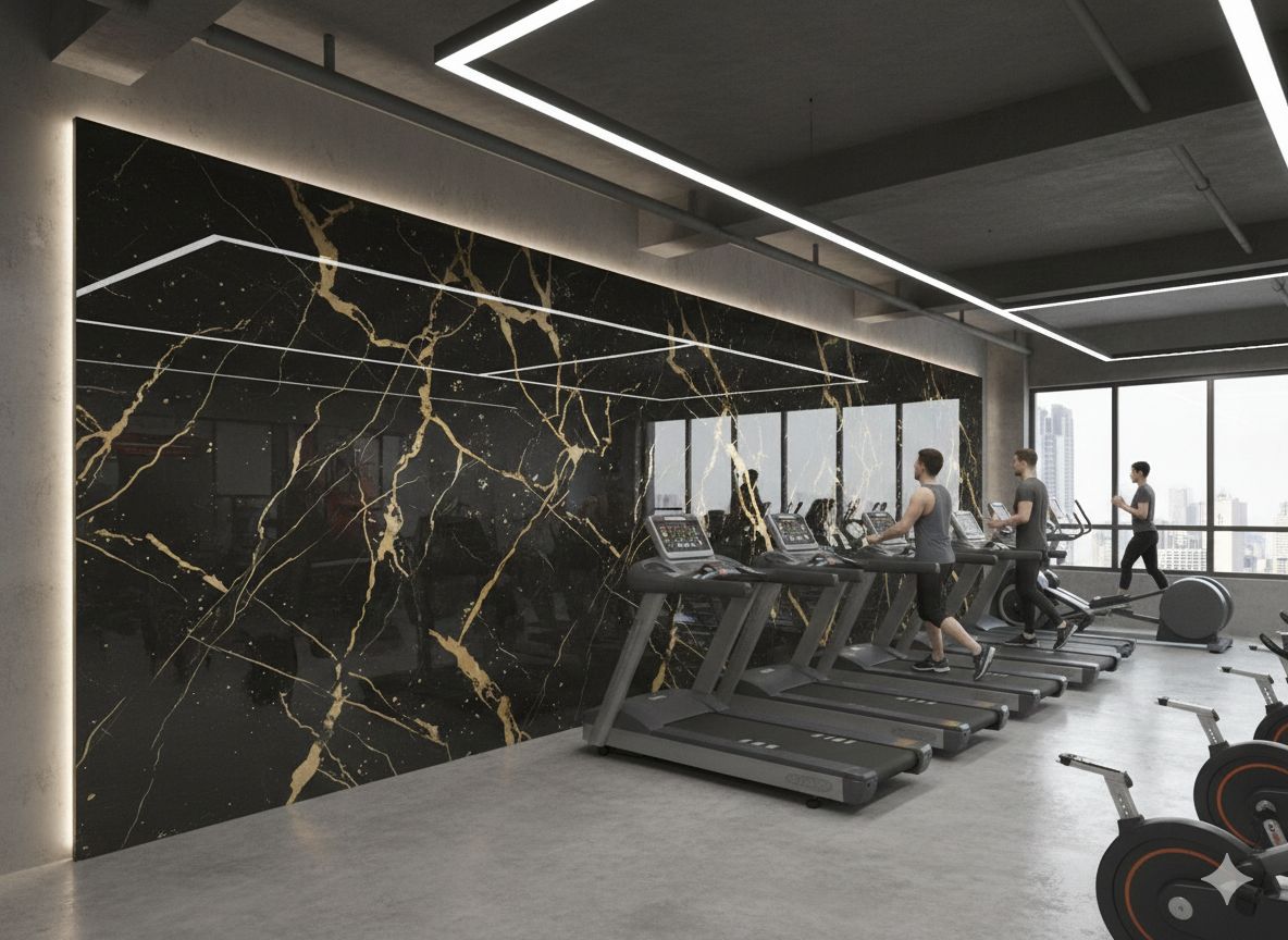 Black Gold Luxe Mármol PVC