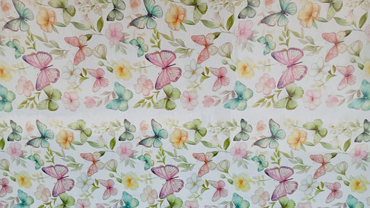 Rollo Infantil Adhesivo PVC -  Butterfly Garden Pastel  | Importamall Ecuador