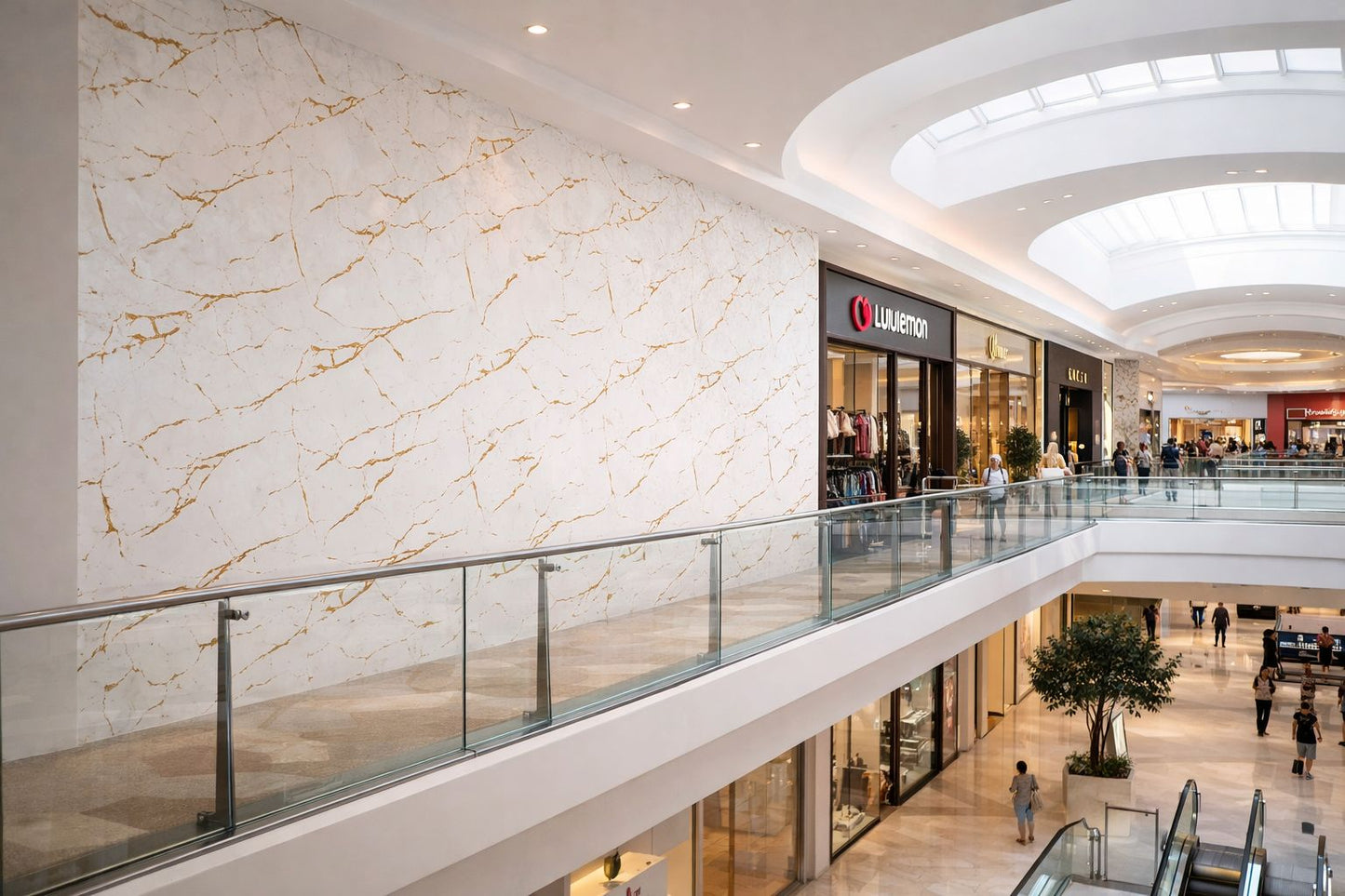 Rollo Marmol Adhesivo PVC – Mármol Carrara Dorado Soft  | Importamall Ecuador