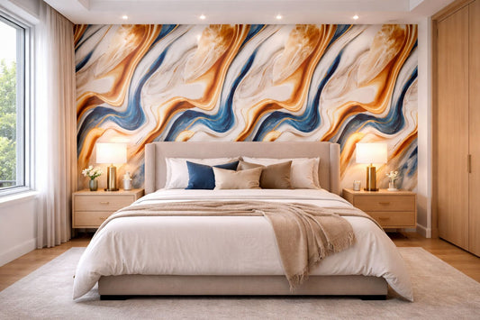 Rollo Mármol Adhesivo PVC - Ivory Gold Flow