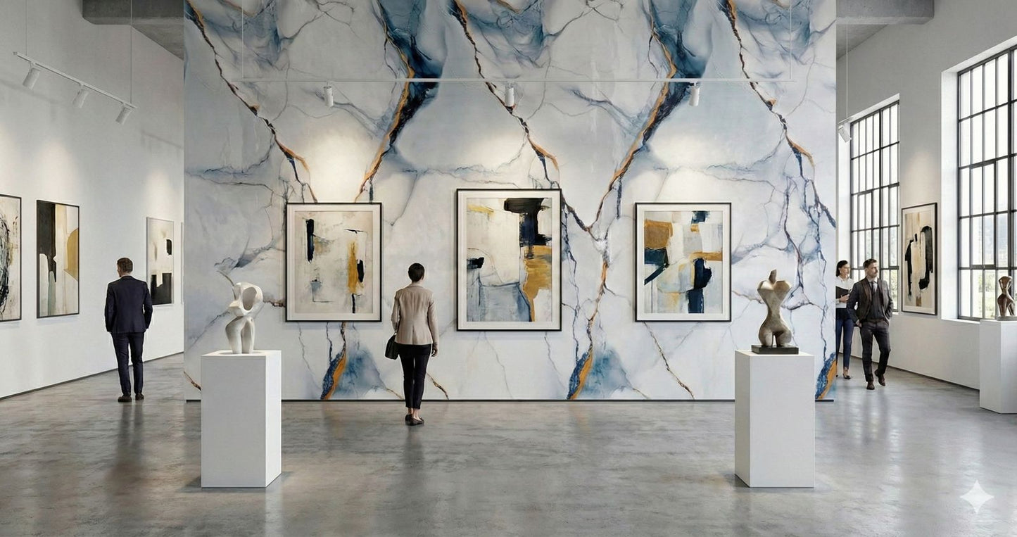 Rollo Mármol Adhesivo PVC -  Marble Grey Gold Vein  | Importamall Ecuador