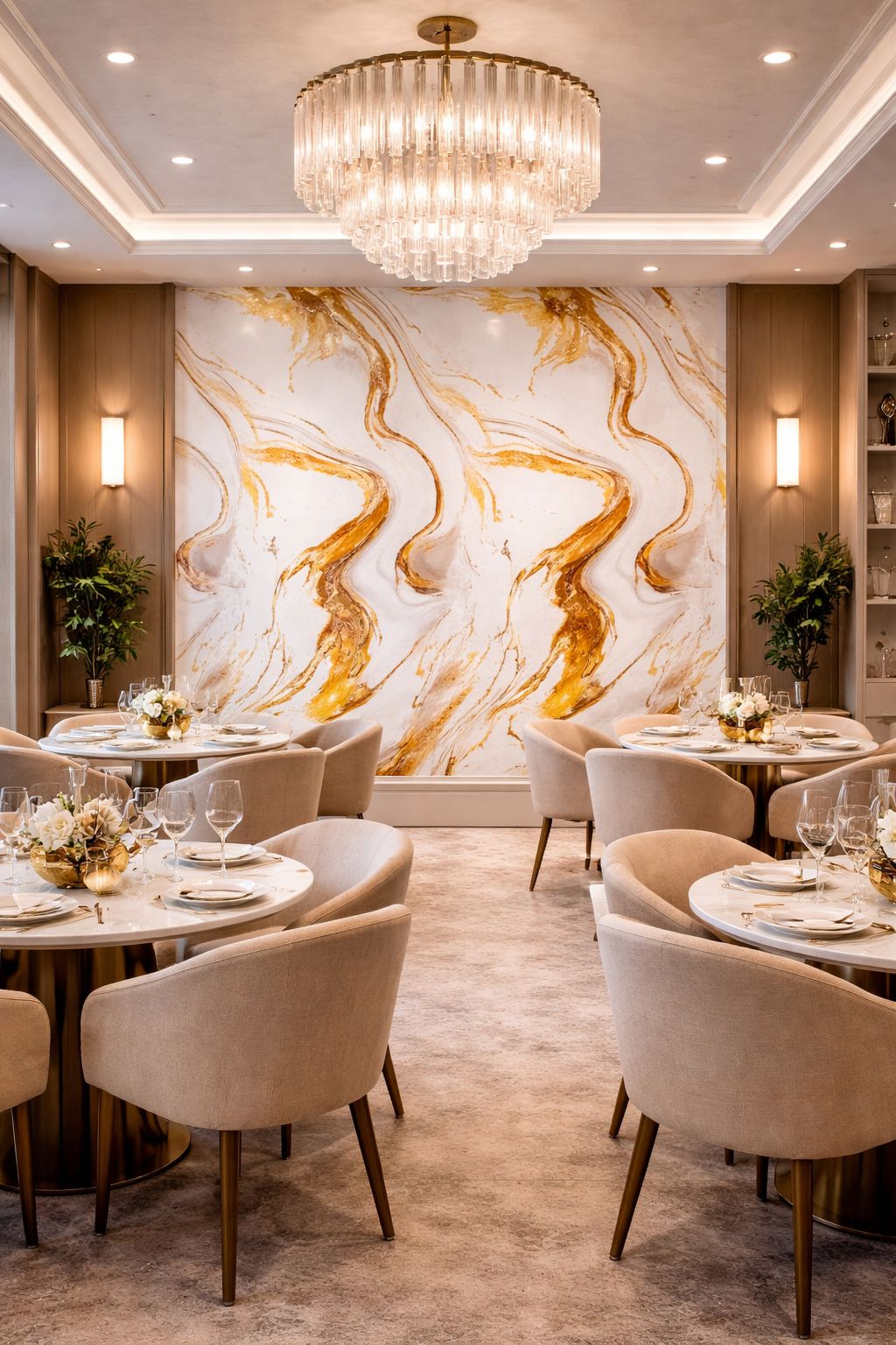 Rollo Mármol Adhesivo PVC -  White Gold Flow