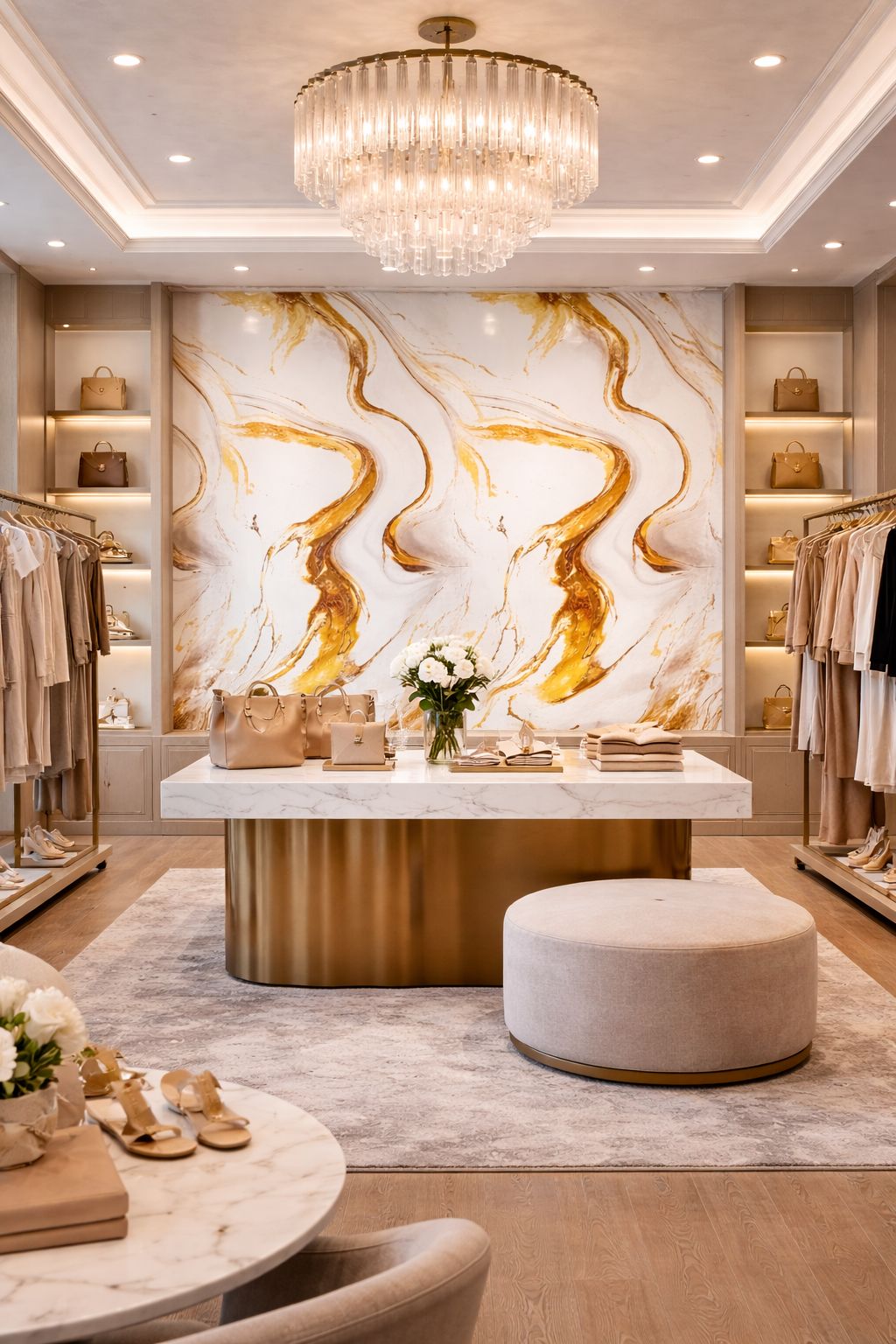 Rollo Mármol Adhesivo PVC -  White Gold Flow